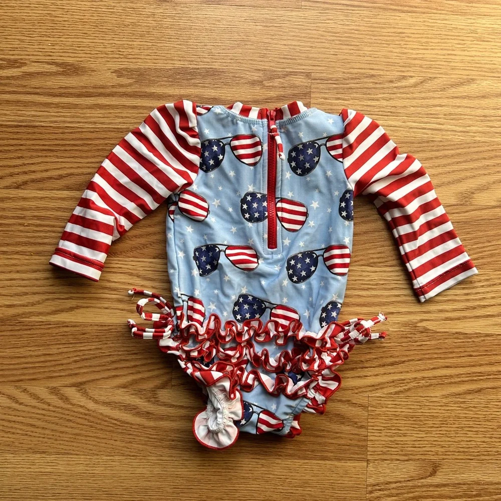 Bundle Of Baby Rash Guard Bathing Suits Size 3-6 Months Size - Picture 3 of 13
